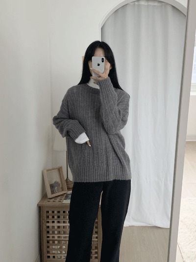 wool30 루즈핏 앙고라 울 니트 -3col