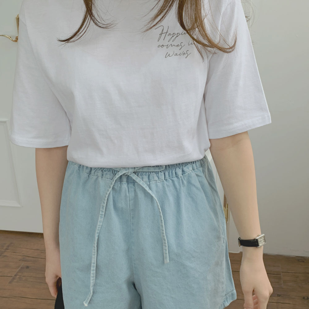 반팔 티셔츠 모델 착용 이미지-S1L70
